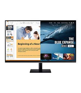 Samsung 32 Inch (LS32AM500NWXXL) LED Smart Monitor (Black) (Pre-owned)