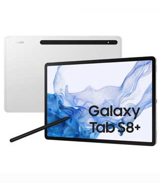Samsung Galaxy Tab S8 Plus 128 GB ROM 12.4 Inch Wi-Fi Only (Silver) (Pre-owned)