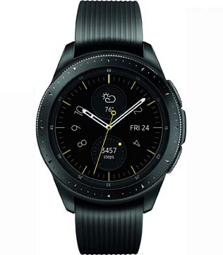 Samsung Galaxy Watch (42mm) with Silicone Sport Strap Black (Bluetooth) Smart Watch (Pre-owned)