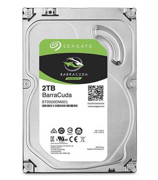 Seagate 2TB Barracuda 5400 RPM 3.5Inch (ST2000DM005) Hard Disk Drive (Pre-owned)