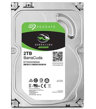 Seagate BarraCuda 2TB (ST2000DM006) Internal Hard Disk Drive (Pre-owned)
