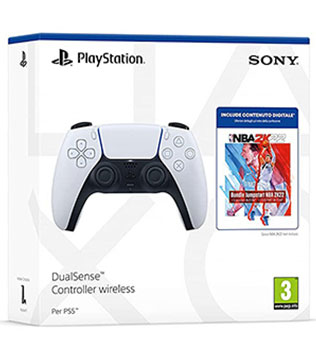 Sony Official PlayStation 5 DualSense Wireless Controller with NBA 2K22 Jumpstart Bundle