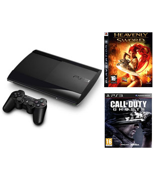 Sony PlayStation 3 Super Slim 12 GB Value Bundle with Call of Duty Ghosts & Heavenly Sword