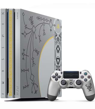 Sony PlayStation 4 Pro 1TB God of War Limited Edition with Black Controller PS4 (Scratch & Dent, Repaired, Pre-owned)