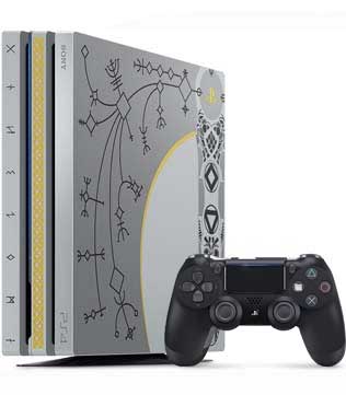 Sony PlayStation 4 Pro 1TB God of War Limited Edition With Black Controller (Repaired, Pre-owned)