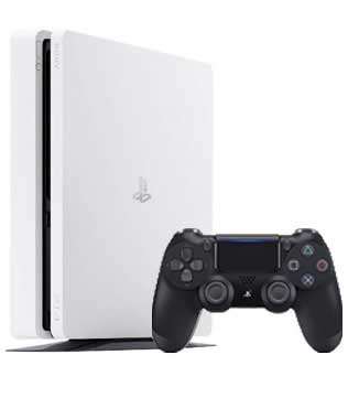 Sony PlayStation 4 Slim Glacier White 500 GB with Black Controller (Pre-owned)