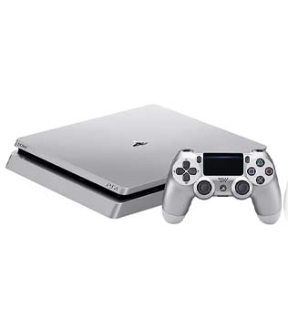 Sony PlayStation 4 Slim Silver 1 TB (Scratch & Dent,Repaired, Pre-owned)
