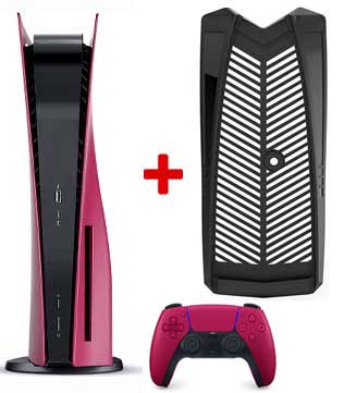 Sony PlayStation 5 (Cosmic Red, Original Faceplate) with Vertical Stand Only (Pre-owned)