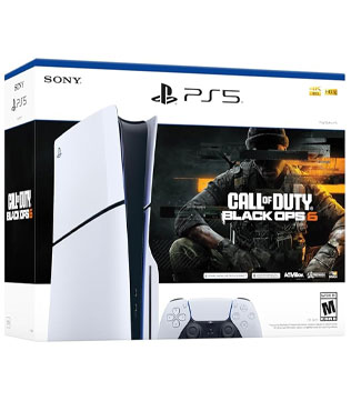 Sony PlayStation 5 Slim Disc Edition (With Call of Duty Black Ops 6 PS5 Digital Download Game)