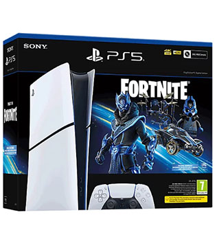 Sony PlayStation 5 Slim Digital Edition 1TB, Fortnite Cobalt Star Bundle Console