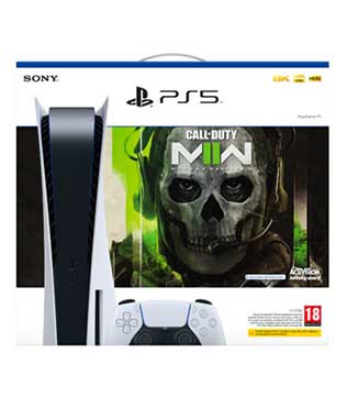 Sony PlayStation 5 (with Call of Duty Modern Warfare II PS5 Digital Download Game)
