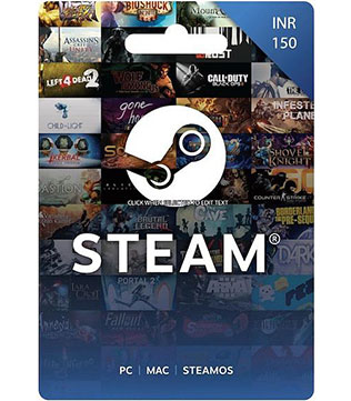 Steam Wallet INR 150 PC (India Account) (Digital)