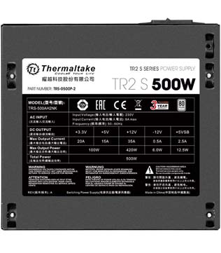 Thermaltake 500 Watt TR2 S Power Supply (Pre-owned)