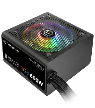 Thermaltake Smart RGB 600 Watt (SPR-0600NHFAW) Power Supply (Pre-owned)
