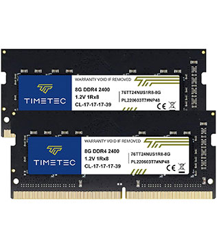 Timetec (8GB x 2) 16GB DDR4 2400MHz Laptop RAM (Pre-owned)