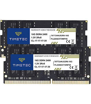 Timetec 32GB KIT(2x16GB) DDR4 2400MHz Laptop RAM (Pre-owned)
