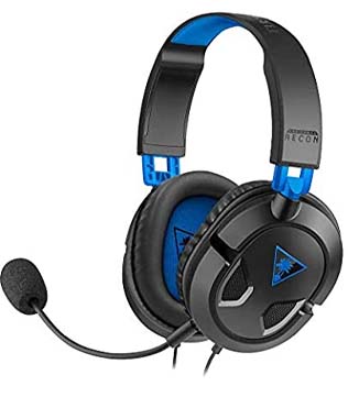 Turtle Beach Recon 50P Black & Blue Headset (PS5, PS4, Xbox Series XIS, Xbox One, Switch, PC, Mobile) (Open Box)