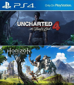 Uncharted 4 A Thiefs End & Horizon Zero Dawn PS4 (Pre-owned)