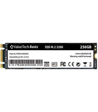 ValueTech Basics 256GB NVMe M.2 (VTB256GSSD3) Internal Solid State Drive (Pre-owned)
