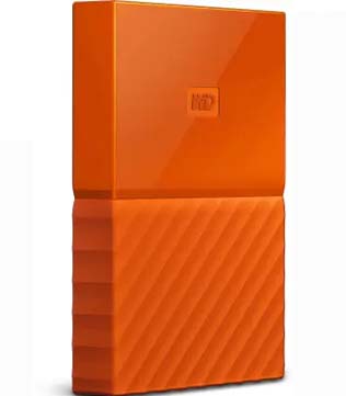 WD My Passport 4 TB Orange (WDBYFT0040BOR) Wired External Hard Disk Drive (Pre-owned)