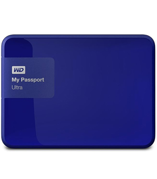 WD My Passport Ultra External 1TB USB 3.0 (Blue) Portable Hard Disk Drive (Pre-owned)