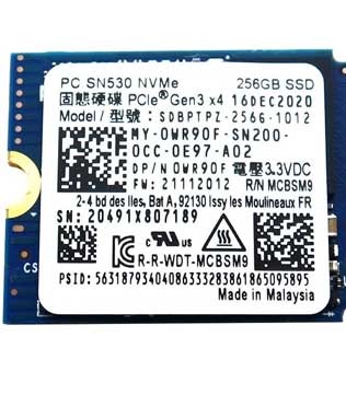 WD SN530 256GB M.2 NVMe (SDBPTPZ-256G) Internal Solid State Drive (Pre-owned)