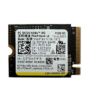 WD SN740 512GB M.2 NVMe Internal Solid State Drive (Pre-owned)