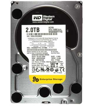 Western Digital 2TB (WD2003FYYS) Internal Hard Disk Drive (Pre-owned)