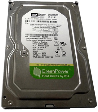 Western Digital 500GB 5400RPM (WD5000AVDS) Internal Hard Disk Drive (Pre-owned)