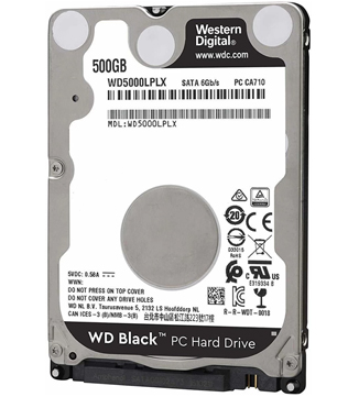 Western Digital Black 500GB SATA 2.5Inch (WD5000LPLX) Laptop Hard Disk Drive (Pre-owned)