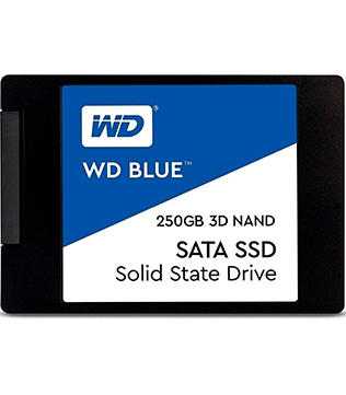 Western Digital Blue 250GB 3D NAND 2.5 Inch SATA (WDS250G2B0A) Internal Solid State Drive  (Pre-owned)
