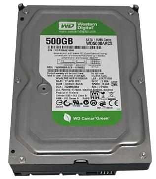 Western Digital Green 500GB (WD5000AACS) Internal Hard Disk Drive (Pre-owned)
