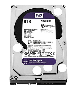 Western Digital WD Purple 6TB 3.5Inch (WD60PURZ) Desktop Hard Disk Drive (Pre-owned)