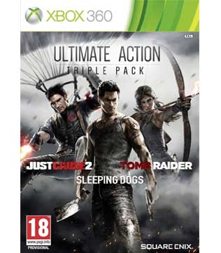 Ultimate Action Triple Pack Just Cause 2/Sleeping Dogs/Tomb Raider Xbox 360 (Pre-owned)
