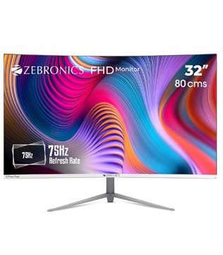 ZEBRONICS 32 inch AC32FHD Curved Gaming Monitor (Pre-owned)
