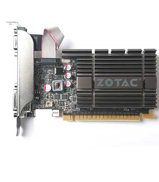 ZOTAC GeForce GT 710 2GB DDR5 (ZT-71307-20L) (With Low Profile Bracket) Graphics Card (Pre-owned)