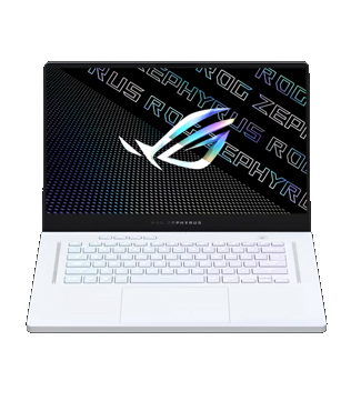ASUS ROG Zephyrus G15 GA503RW, 15.6 Inches, AMD Ryzen 9 6900HS with Radeon Graphics @3.30 GHz, 16 GB RAM, 1 TB NVME SSD, NVIDIA GeForce RTX 3070 Ti, Moonlight White Laptop(Pre-owned)