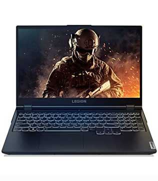 LENOVO LEGION 5 15ARH05a, 15.6 Inches, AMD Ryzen 5 4600H with Radeon Graphics @3.00 GHz, 8 GB RAM, 1 TB HDD, 256 GB NVMe SSD, NVIDIA GeForce GTX 1650, Phantom Black Laptop (Pre-owned)