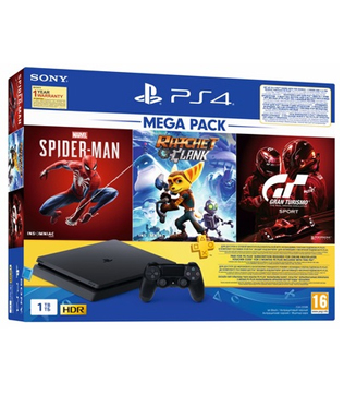PS4 Console Slim 1 TB Mega Pack