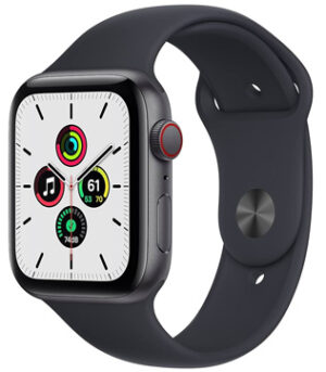 Apple Watch SE (GPS & Cellular, 44mm) Midnight Aluminum Case With Midnight Sport Band (Minor Wear & Tear) (Pre-owned)