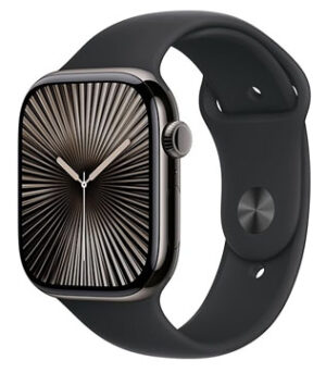 Apple Watch Series 10 (GPS & Cellular, 46mm) Slate Titanium Case with Black Sport Band (Pre-owned)