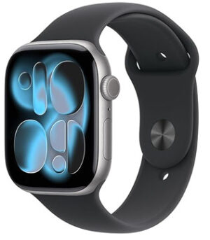 Apple Watch Series 11 (GPS & Cellular, 46mm) Space Gray Aluminum Case With Black Sport Band (Open Box)
