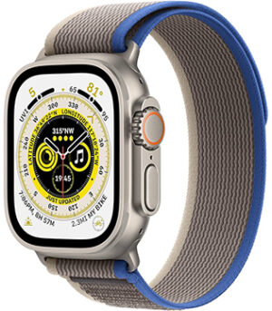 Apple Watch Ultra (GPS + Cellular, 49mm)Titanium Case with Blue/Gray Trail Loop (Pre-owned)