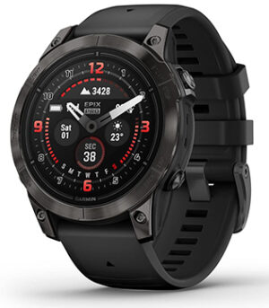 Garmin Epix Pro Gen 2 Sapphire Edition 47mm - Carbon Gray DLC Titanium with Black Silicone Band (Pre-owned)