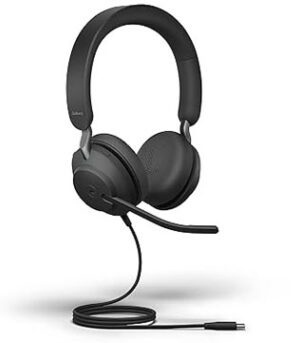 Jabra Evolve2 40 SE Stereo Wired On-Ear C Type Headset (Minor Wear & Tear) (Pre-owned)