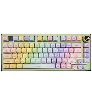 LEOBOG Hi75 Aluminum Alloy Wired Mechanical Keyboard (Customize Keys) (Colorful Cats) (Open Box)