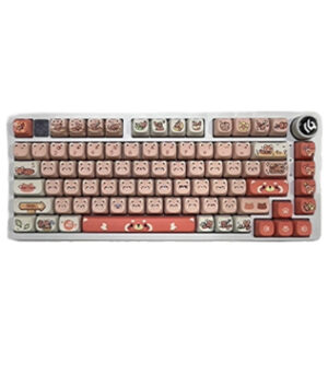 LEOBOG Hi75 Aluminum Alloy Wired Mechanical Keyboard (Customize Keys) (Cute Cat) (Open Box)