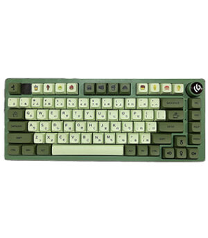 LEOBOG Hi75 Aluminum Alloy Wired Mechanical Keyboard (Customize Keys) (Cute Matcha green Japanese) (Open Box)