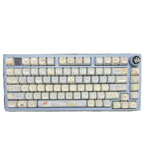 LEOBOG Hi75 Aluminum Alloy Wired Mechanical Keyboard (Customize Keys) (Light Blue Cute Puppy) (Open Box)