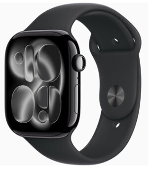 Apple Watch Series 11(GPS 46mm) Jet Black Aluminum Case With Black Sport Band (Pre-owned)